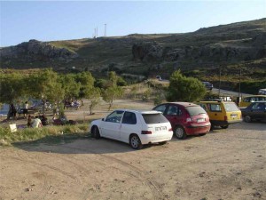 Car park at Halk Plajı, Yalikavak, Turkey