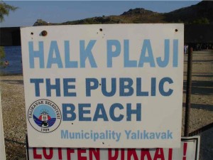 Halk Plaji, Public Beach Yalikavak, Turkey