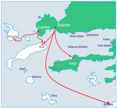 bodrum kos ferry routes lines express trips