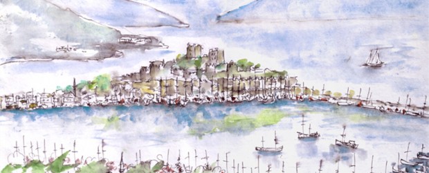 Faruk Köksal captues the essence of Bodrum with his paintbrush.  His watercolours are beguiling, I wish I had his talent.
