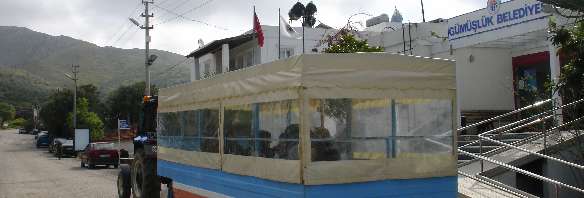 Free Tractor And Trailer Service for Market Day in Gumusluk Turkey