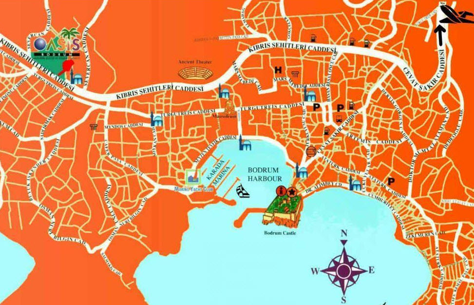 Bodrum Street map Bodrum Travel Guide Turkey