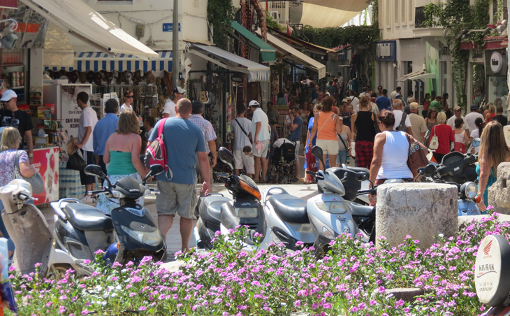 Pedestrian streets of Bodrum Turkey