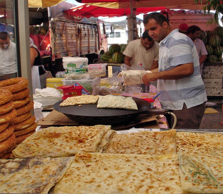 Turkish Street Food near Bodrum Turkey